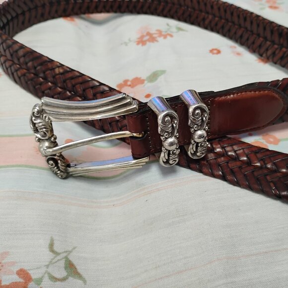 ❤️WOMENS BRIGHTON Brown Braided Belt Sz Small / 28